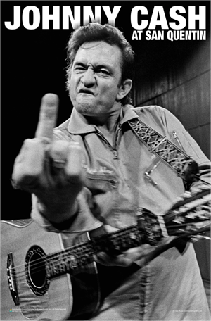 Johnny Cash - San Quentin Mini Poster - 11" x 17" Image