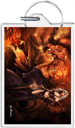 Dragon's Keeper By: Renee Biertempfel - Keyring Black Background Image