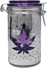  Purple Leaf Galaxy XL Stash Jar 16oz Image